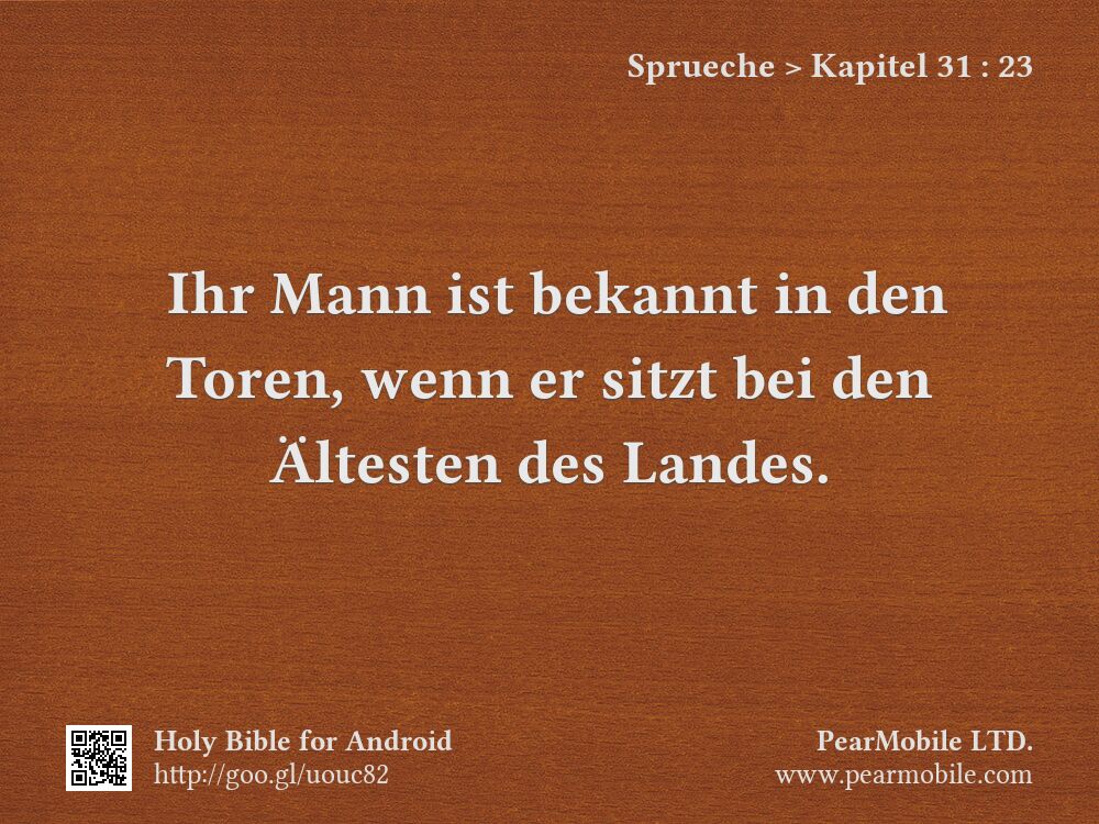 Sprueche, Kapitel 31:23